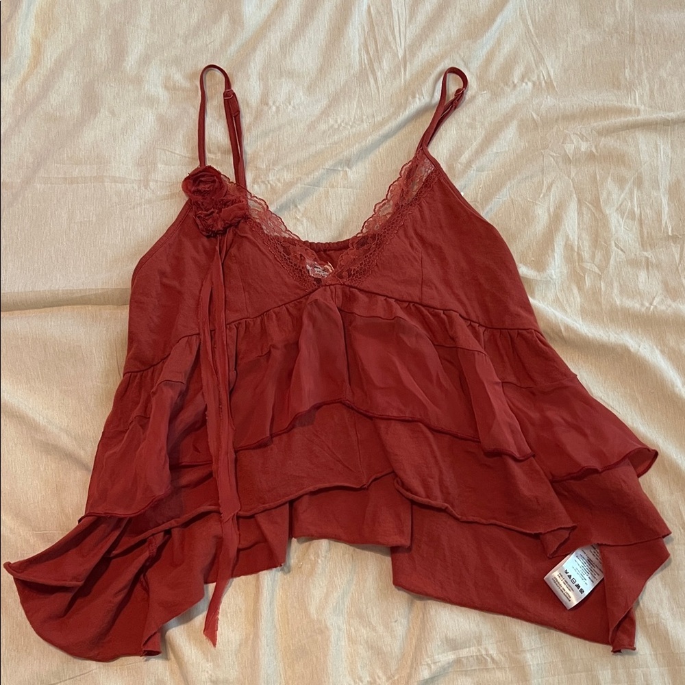 Burnt Orange flowy tank